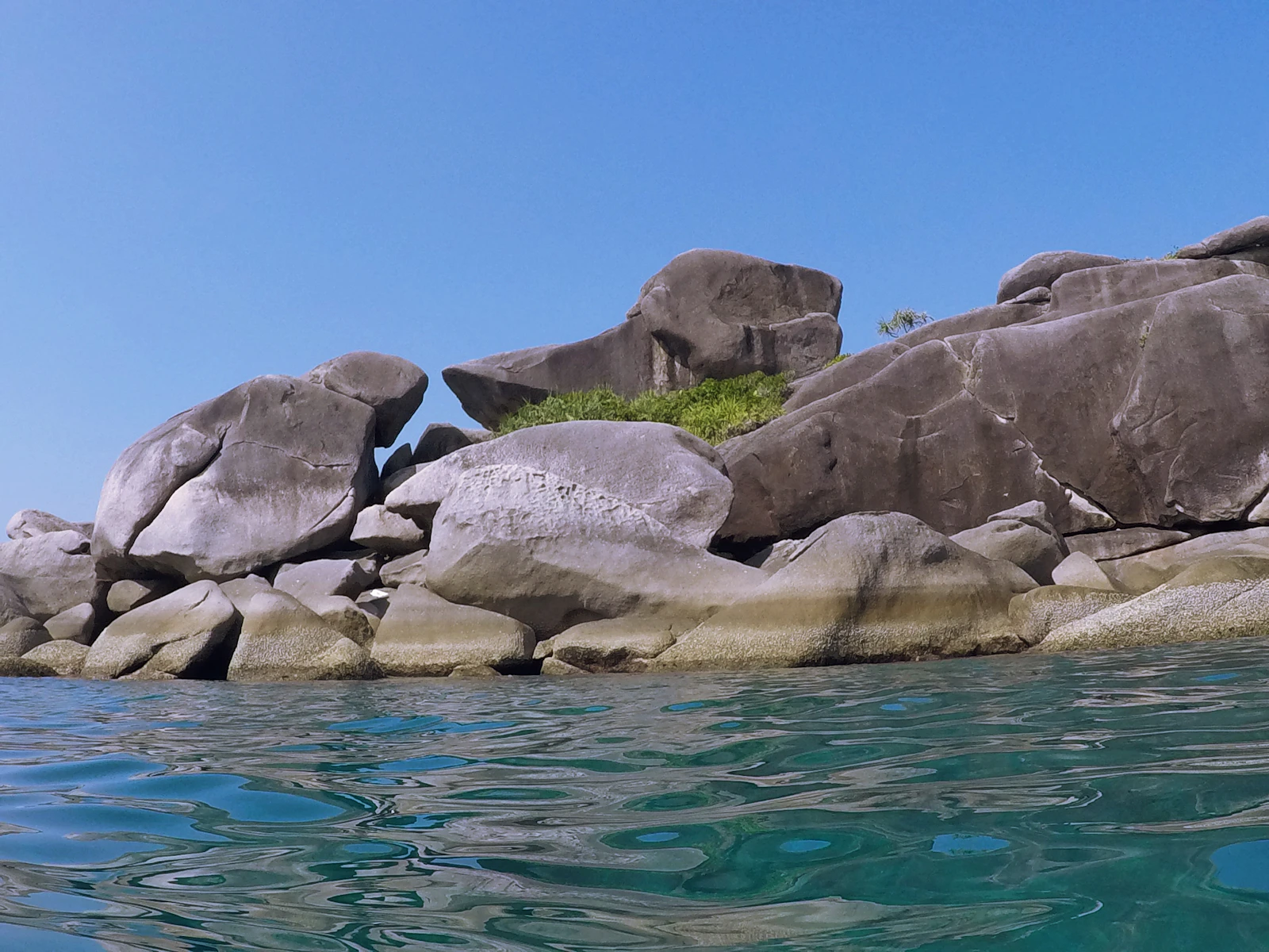 Granite boulders in clear water at the Similan Islands